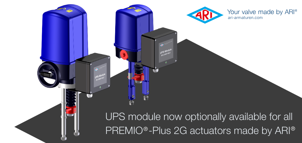 UPS module now optionally available for our electric PREMIO-Plus 2G actuators.
