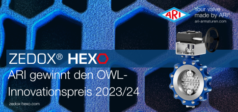 ARI gewinnt mit ZEDOX HEXO® den OWL-Innovationspreis 2023/24 in der Kategorie „Marktvisionen“